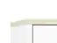Chambre d'enfant - Armoire à portes battantes / armoire Egvad 01, couleur : blanc / hêtre - Dimensions : 193 x 117 x 51 cm (H x L x P), avec 3 portes, 4 tiroirs et 5 compartiments