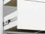 Commode Egvad 11, couleur : blanc / hêtre - Dimensions : 95 x 74 x 40 cm (H x L x P), avec 3 tiroirs et 1 compartiment