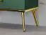 Grande table de chevet Inari 10, Couleur : Vert forêt - Dimensions : 70 x 50 x 34 cm (h x l x p), avec 2 tiroirs et 1 compartiment