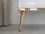 Table de chevet Roanoke 07, Couleur : Blanc / Blanc brillant - Dimensions : 53 x 50 x 34 cm (h x l x p), avec 1 tiroir et 1 compartiment