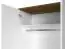 Armoire à portes battantes / Penderie Oulainen 01, Couleur : Blanc / Chêne - Dimensions : 200 x 92 x 54 cm (h x l x p), avec 2 portes, 1 tiroir et 1 compartiment