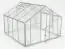 Serre - Serre Radicchio XL9, parois : verre trempé 4 mm, toit : 6 mm HKP multiparois, surface au sol : 8,40 m² - Dimensions : 290 x 290 cm (lo x la)