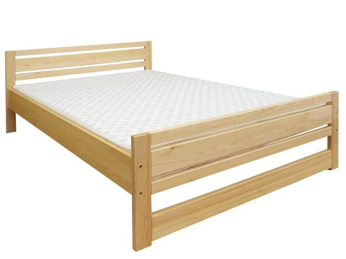 Lit junior en pin massif naturel 71 | 180 x 200 cm | Avec sommier | Design moderne et chaleureux