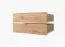 Armoire neutre au design moderne Dom 73, Couleur : Chêne Artisan / Noir mat - Dimensions : 200 x 100 x 62 cm (h x l x p), avec cinq casiers et deux tringles à vêtements