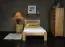Lit simple / lit d'appoint en bois de pin massif, naturel A27, sommier à lattes inclus - Dimensions 120 x 200 cm 