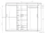 Armoire à portes coulissantes / armoire Kikori 13, couleur : chêne Sonoma - Dimensions : 210 x 200 x 62 cm (H x L x P)