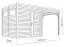 Abri de jardin Basel 02 avec extension de toit, plancher et feutre de couverture inclus, laqué gris clair - Abri de jardin en éléments préfabriqués 19 mm, surface au sol : 5,10 m², toit plat