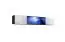 Elégant mur de salon Hompland 95, Couleur : Blanc / Noir - dimensions : 180 x 320 x 40 cm (h x l x p), avec éclairage LED bleu