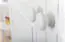 Armoire en pin massif laqué blanc Junco 40 - Dimensions 195 x 84 x 42 cm