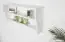Étagère à suspendre / étagère murale en bois de pin massif, laqué blanc Junco 338 - Dimensions 48 x 100 x 24 cm