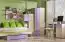Chambre d'adolescents - Armoire à portes battantes / armoire Dennis 02, couleur : violet cendré - Dimensions : 188 x 45 x 52 cm (H x L x P)