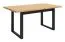 Table de salle à manger Merosina 11 de style moderne, Chêne artisan / Noir mat, 160 x 90 cm, construction particulièrement stable, montage simple et rapide