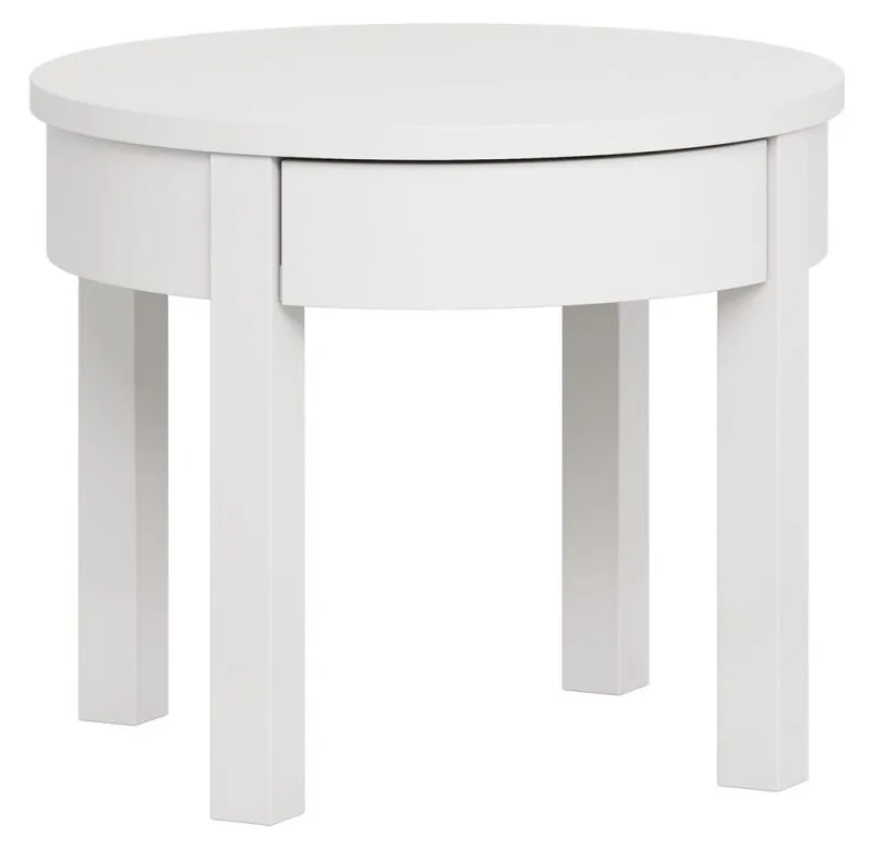 Table basse, couleur : blanc - Dimensions : 54 x 54 x 45 cm (L x P x H)