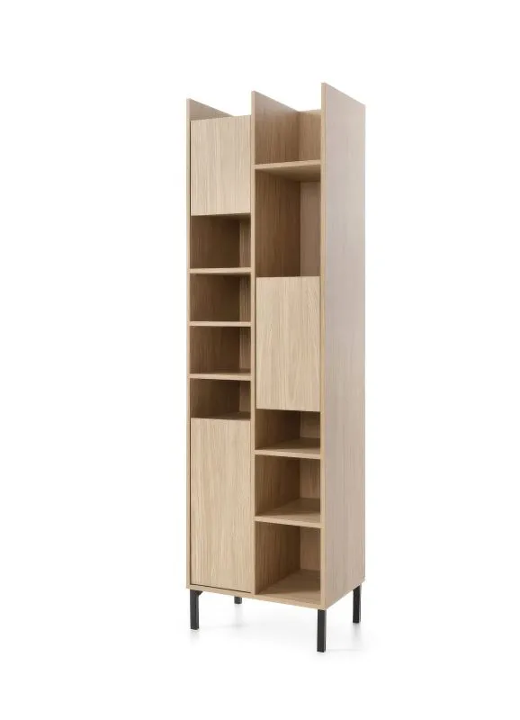 Étagère Authie 04 | Chêne clair | 195 x 55 x 40 cm | 12 compartiments | Finition professionnelle