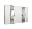 Armoire penderie Korab 102 | Blanc avec 2 portes miroir | 3 m de large | Poignées noires | Soft-Close