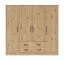 Armoire moderne Hannut 18, Couleur : Chêne Artisan - dimensions : 190 x 200 x 56 cm (h x l x p)
