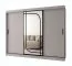 Armoire | Cachemire | 3 portes | 10 compartiments | 250 x 62 x 200 cm | miroir décoratif | 2 tringles à vêtements | armoire à portes coulissantes | finition haut de gamme