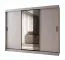 Penderie à portes coulissantes / 10 compartiments / Cachemire / 2 tringles à vêtements / Finition haut de gamme / Armoire / 250 x 62 x 200 cm / Porte miroir décorative