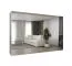 Armoire 3m Korab 159 | Blanc | Portes battantes soft-close | Poignées or | 4 compartiments, 4 tringles