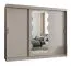 Armoire à portes coulissantes Bernina 24 | Kaschmir | 2,5 m de large | Miroir | 2 penderies | 10 compartiments