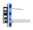 Meuble mural suspendu Valand 25 | Blanc brillant | 180 x 240 x 40 cm | Éclairage LED bleu