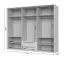 Armoire grand format 6 portes Neiafu 78 | 2 tiroirs | cadre LED | Soft-Close | 226 x 277 x 60 cm