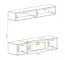 Commode avec cheminée et armoire suspendue Hompland 123, Couleur : Blanc / Noir - Dimensions : 150 x 160 x 40 cm (H x L x P)