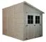 Maison de jardin adossée incl. paroi latérale - 3,18 x 2,16 mètres - non traité - toit à un pan Abbildung