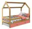 80 x 160 cm Lit pour petits enfants avec barrière anti-chute | incl. espace de rangement / tiroir  | Bois massif: Pin | Laqué Naturel | incl. Sommier à lattes  Abbildung