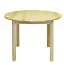 Table en bois de pin massif naturel Junco 235B (ronde) - diamètre 120 cm