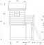 Tour de jeux S20B, toit : gris, incl. toboggan ondulé, balcon, bac à sable et échelle en bois - Dimensions : 330 x 251 cm (l x p)