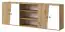 Extension d'armoire Sirte 17, Couleur : Chêne / Blanc / Gris mat - Dimensions : 80 x 213 x 40 cm (H x L x P)