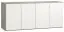 Commode Bellaco 08, couleur : gris / blanc - Dimensions : 70 x 160 x 47 cm (h x l x p)