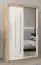 Armoire à portes coulissantes / Penderie avec miroir Tomlis 02B, Couleur : Chêne de Sonoma / Blanc mat - Dimensions : 200 x 120 x 62 cm (H x L x P)