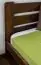 Lit simple / lit d'appoint en bois de pin massif, couleur noisette A27, avec sommier à lattes - Dimensions 90 x 200 cm 
