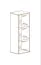 Vitrine suspendue au design moderne Raudberg 30, couleur : blanc - dimensions : 126 x 40 x 29 cm (h x l x p), avec éclairage LED