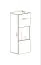 Vitrine suspendue au design moderne Raudberg 30, couleur : blanc - dimensions : 126 x 40 x 29 cm (h x l x p), avec éclairage LED