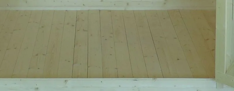 Plancher adapté à la maison de jardin en planches de bois de Wieselburg TI-M371, y compris la sous-construction 