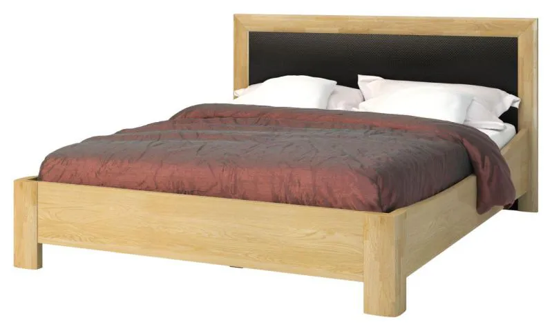 Cadre de lit MDF 160 x 200 cm Chêne / Noir Abbildung