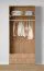 Armoire ouverte / Large / 2 tiroirs / Couleur : Chêne Puccini / 1 compartiment / 1 tringle à vêtements / Dimensions : 103 x 55 x 234 cm / Design simple