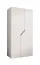 Penderie / Armoire à portes battantes / Couleur : Blanc / 1 mètre de large / 1 compartiment / 1 tringle à vêtements / Poignées : Or / Dimensions : 100 x 52 x 202 cm / Fonction Soft-Close / ABS