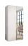 Armoire / 1 porte miroir / Couleur : Blanc / 1 compartiment / Poignées : Or / 1 tringle à vêtements / 1 mètre de large / Fonction Soft-Close / Dimensions : 100 x 52 x 202 cm
