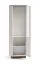 Vitrine / Étroite / Couleur : Cachemire / Chêne Windmill foncé / Fonction Soft-Close / Dimensions : 65 x 40 x 200 cm / 5 compartiments / Verre trempé transparent