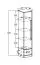 Armoire enfant Walter 04 | Blanc & bleu brillant | 191 x 40 x 40 cm | Design moderne