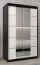 120 cm de large Armoire avec 2 portes | 5 casiers | Couleur: Blanc / Noir Abbildung