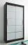100 cm de large Armoire avec 5 casiers et 2 portes | Couleur : Blanc / Noir Abbildung