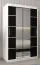 120 cm de large Armoire avec 2 portes | 5 casiers | Couleur: Blanc / Noir Abbildung