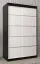 120 cm de large Armoire avec 5 casiers et 2 portes | Couleur: Blanc / Noir Abbildung