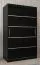 120 cm de large Armoire à portes coulissantes avec 2 portes | 5 casiers | 2 tringles à vêtements | Couleur: Noir Abbildung