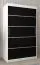 120 cm de large Armoire à portes coulissantes avec 2 portes | 5 casiers | 2 tringles à vêtements | Couleur: Blanc / Noir Abbildung